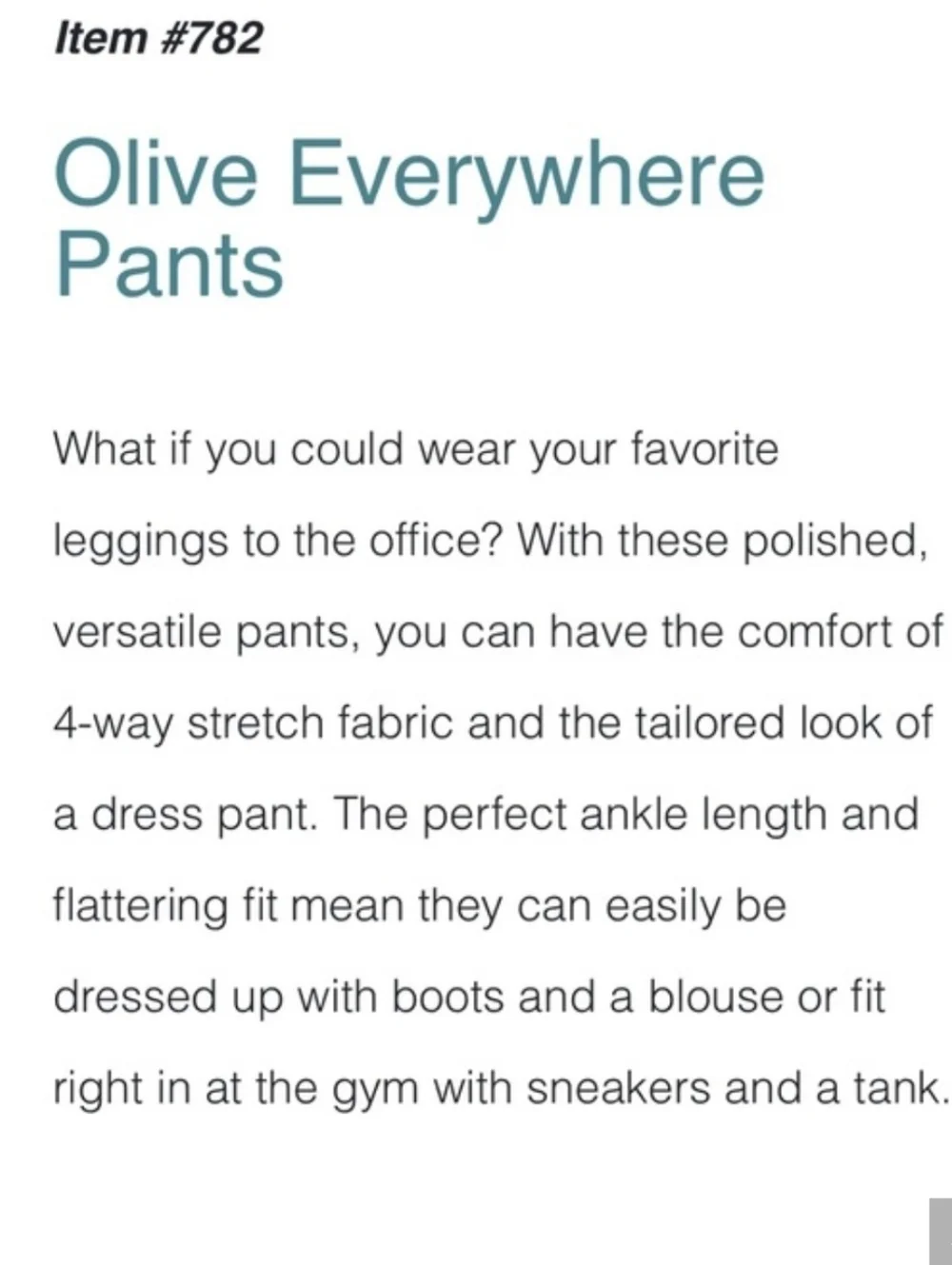 Zyia Active Everywhere Pants Olive Green Small